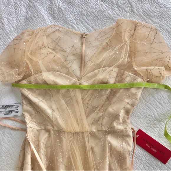 CARMEN MARC VALVO
SEQUIN GLITTER MESH BALLGOWN - Picture 5 of 8